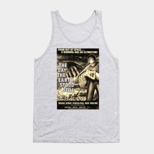 The Day the Earth Stood Still Sepia Cut Out Tank Top